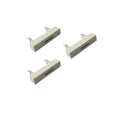 5W-25W Wire Wound Ceramic Resistor Radial Terminals Super heat dissipation